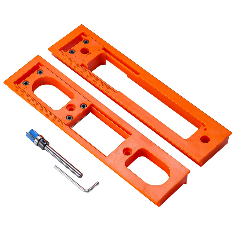 Bench Dog Hole - 1 PC บานพับ Mortise แม่แบบที่มองไม่เห็นบานพับ Router