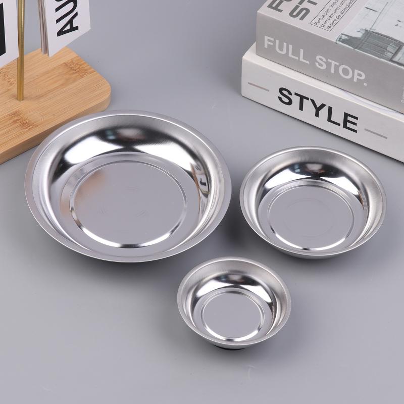Magnetic Parts Tray - ถาดแม่เหล็กทรงกลมสีเงิน ขนาด 3 นิ้ว/4 นิ้ว/6 นิ้ว