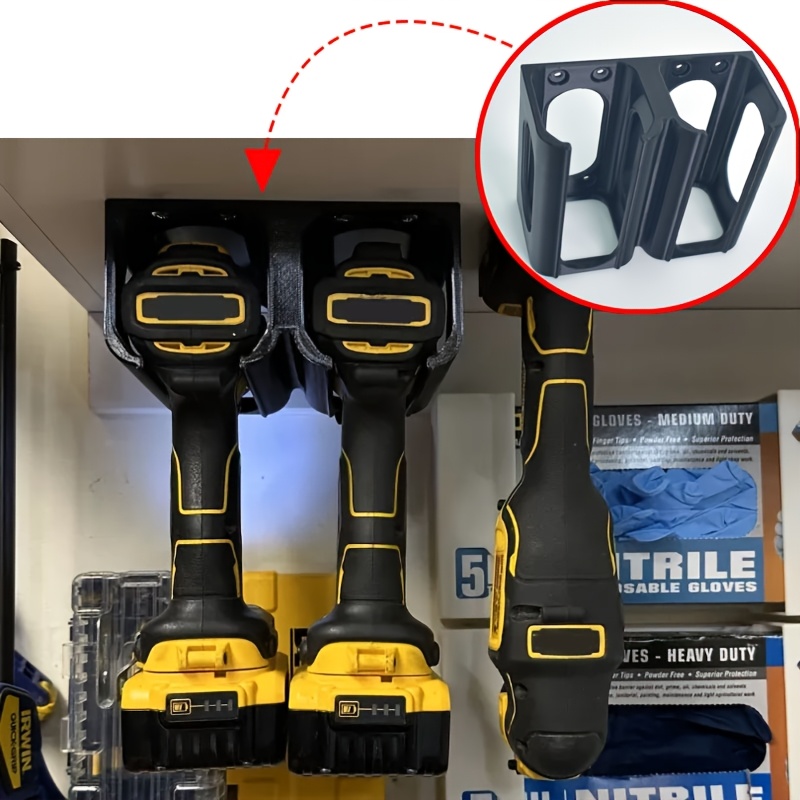 Workshop Tools Rack - ชั้นวางเครื่องมือแบบติดผนัง ที่จัดระเบียบเครื่องมือไฟฟ้า สำหรับโรงรถ/อู่ซ่อม (รวมสกรูยึด)