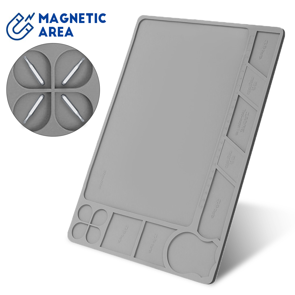 Magnetic Parts Tray - แผ่นรองทำความสะอาดปืนพก แผ่นรองบำรุงรักษาปืน แม่เหล็กพร้อมถาดจัดเก็บอุปกรณ์ แผ่นรองซ่อมปืนพกยางกันลื่น