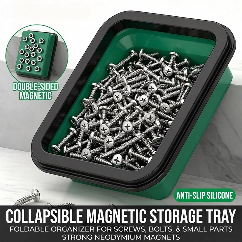 แผ่นแม่เหล็กเจาะรูสำหรับติดผนั - Magnetic Parts Tray บทวิจารณ์และราคา