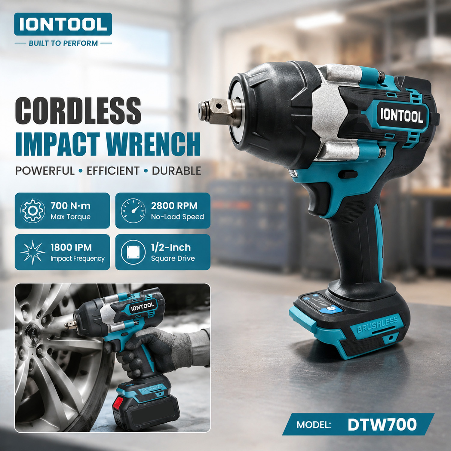 IONTOOL DTW700 ประแจกระแทกไร้ส - Workshop Tools Engineering บทวิจารณ์และราคา
