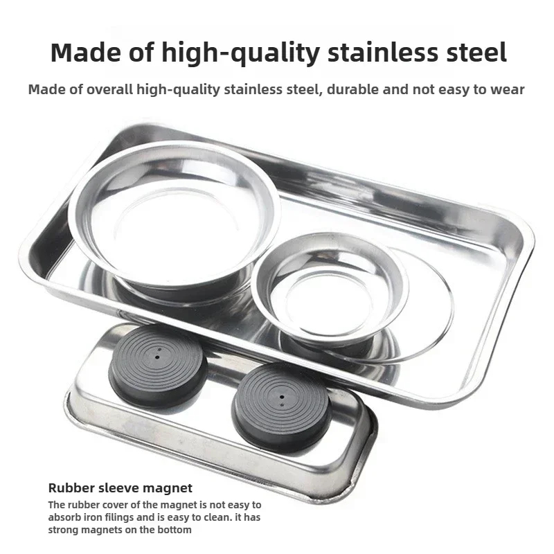 ชามแม่เหล็กทรงกลม/ทรงเหลี่ยม ท - Magnetic Parts Tray บทวิจารณ์และราคา