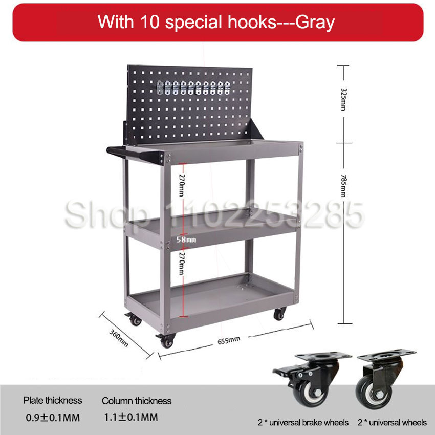 รถเข็นเครื่องมือ 3 ชั้นแบบเคลื - Workshop Tools Car บทวิจารณ์และราคา